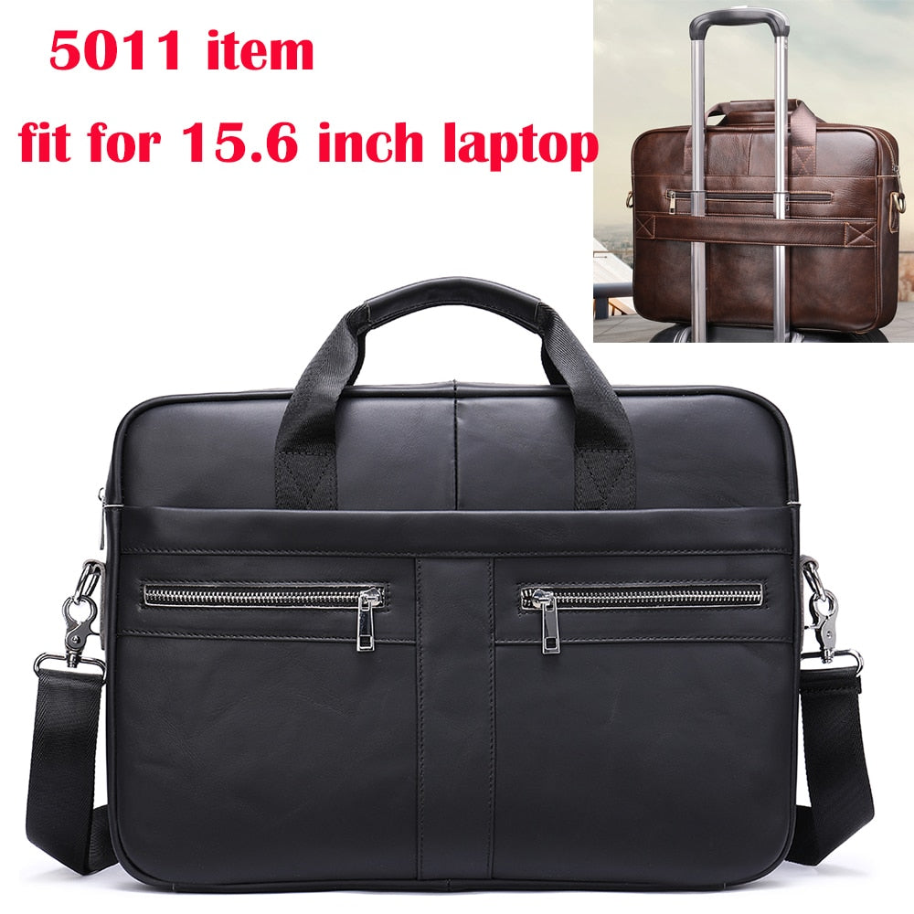 WESTAL Genuine Leather Messenger Bag