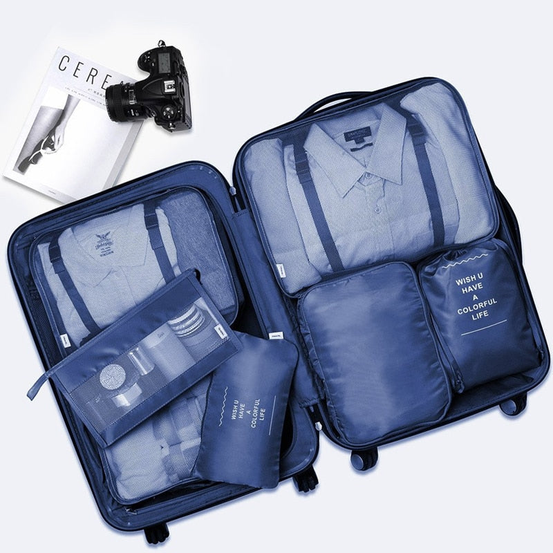 RUPUTIN 7-Piece Set Travel Organizer Cubes