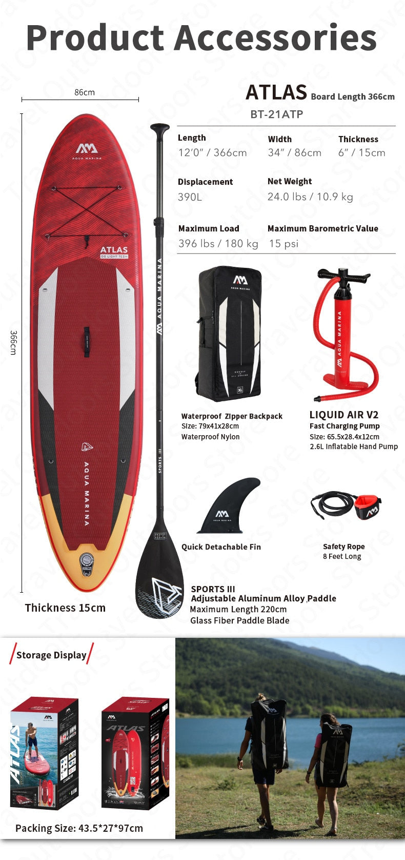 AQUA MARINA ATLAS Advanced Level Surfboard