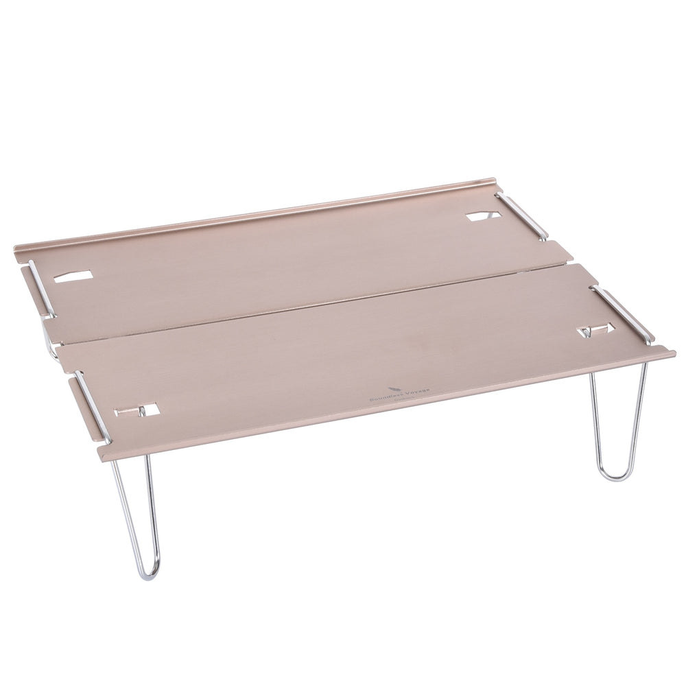 Boundless Voyage Camping Table Lightweight Hard-Topped Folding Table Aluminium Alloy Mini Table with Carry Bag BVT01