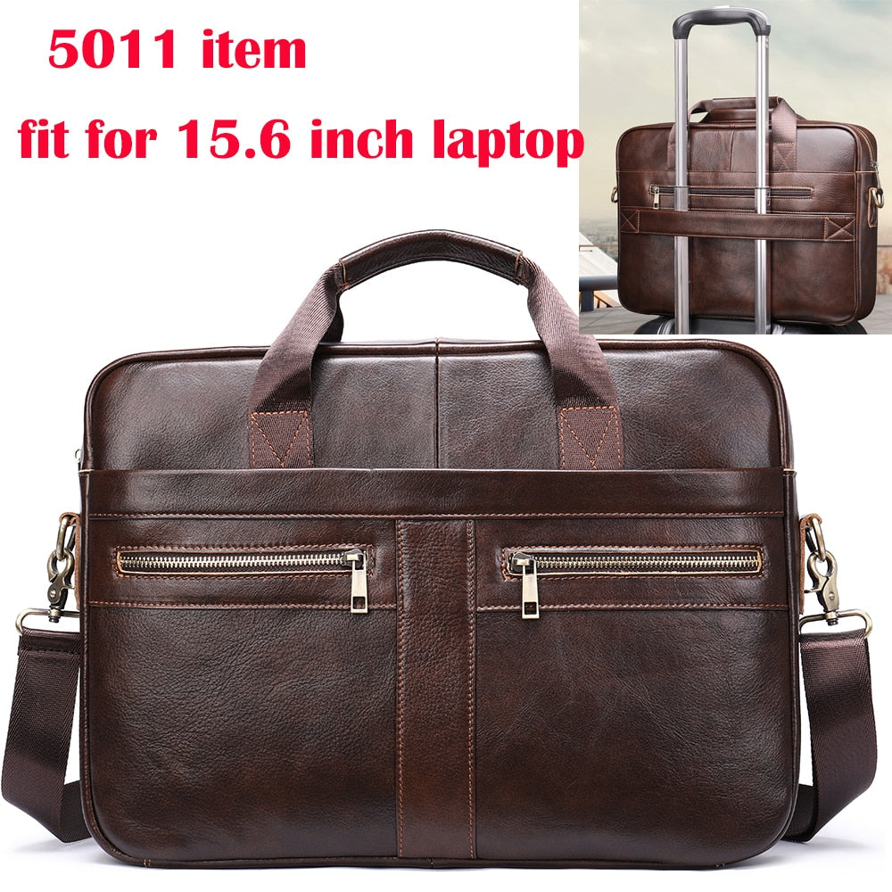 WESTAL Genuine Leather Messenger Bag