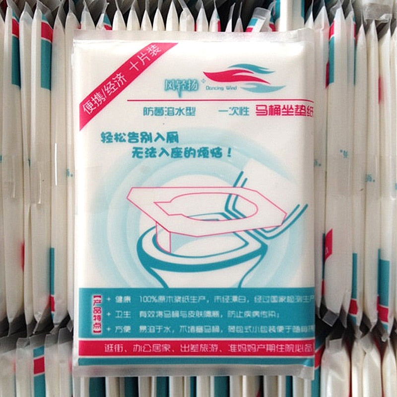 10 Packs Disposable Toilet Seat Protector