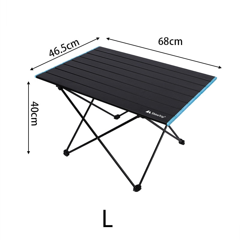 Shine Trip Ultralight Portable Outdoor Folding Table Large Space Oxford Cloth Camping Storage Bag for Garden Party Picnic BBQ