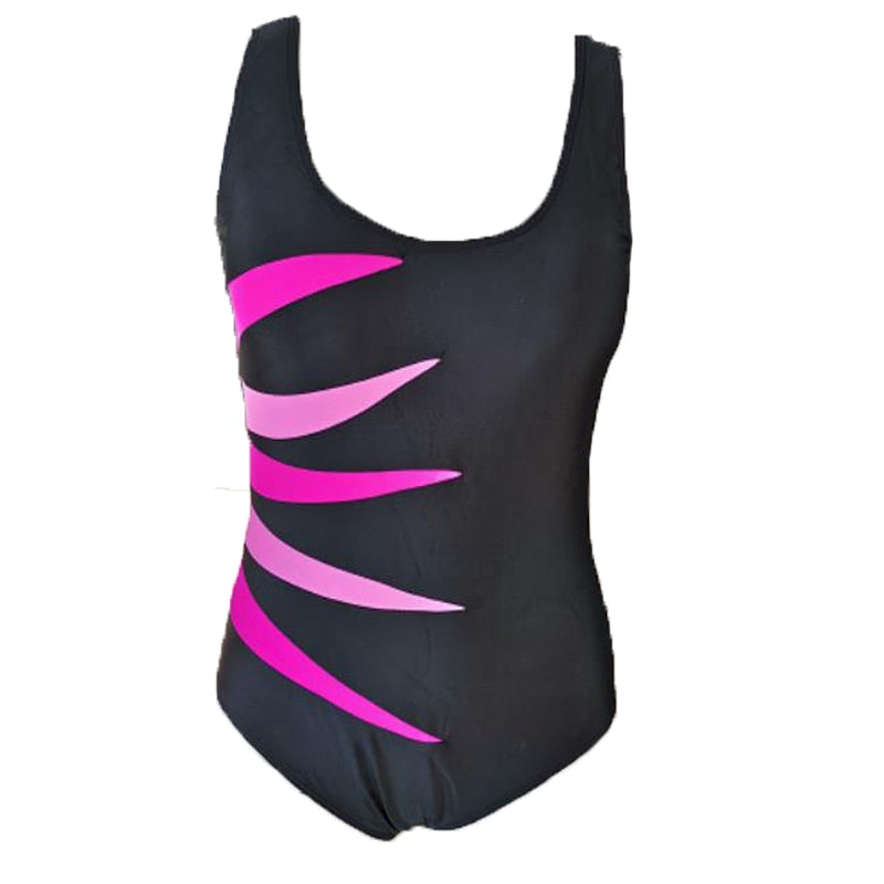 SHEDUO One Piece Printed Sport Swimsuit