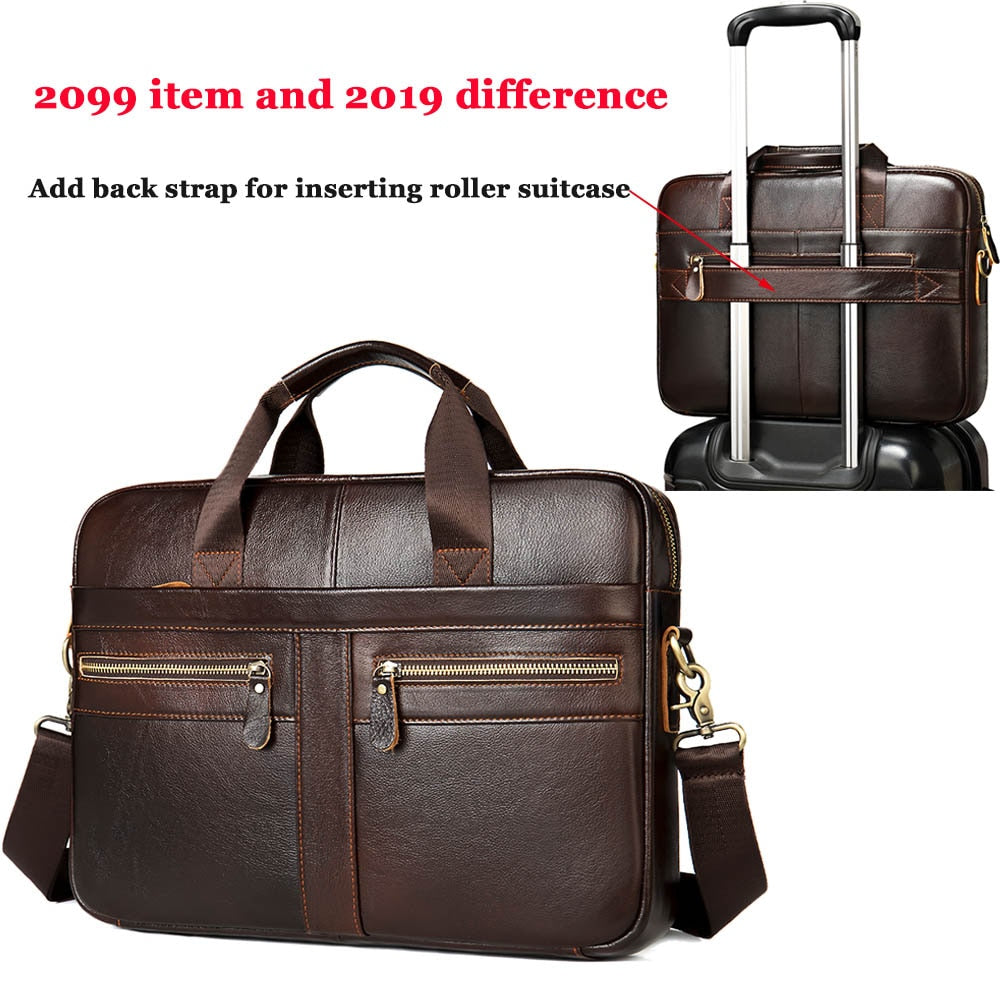 WESTAL Genuine Leather Messenger Bag