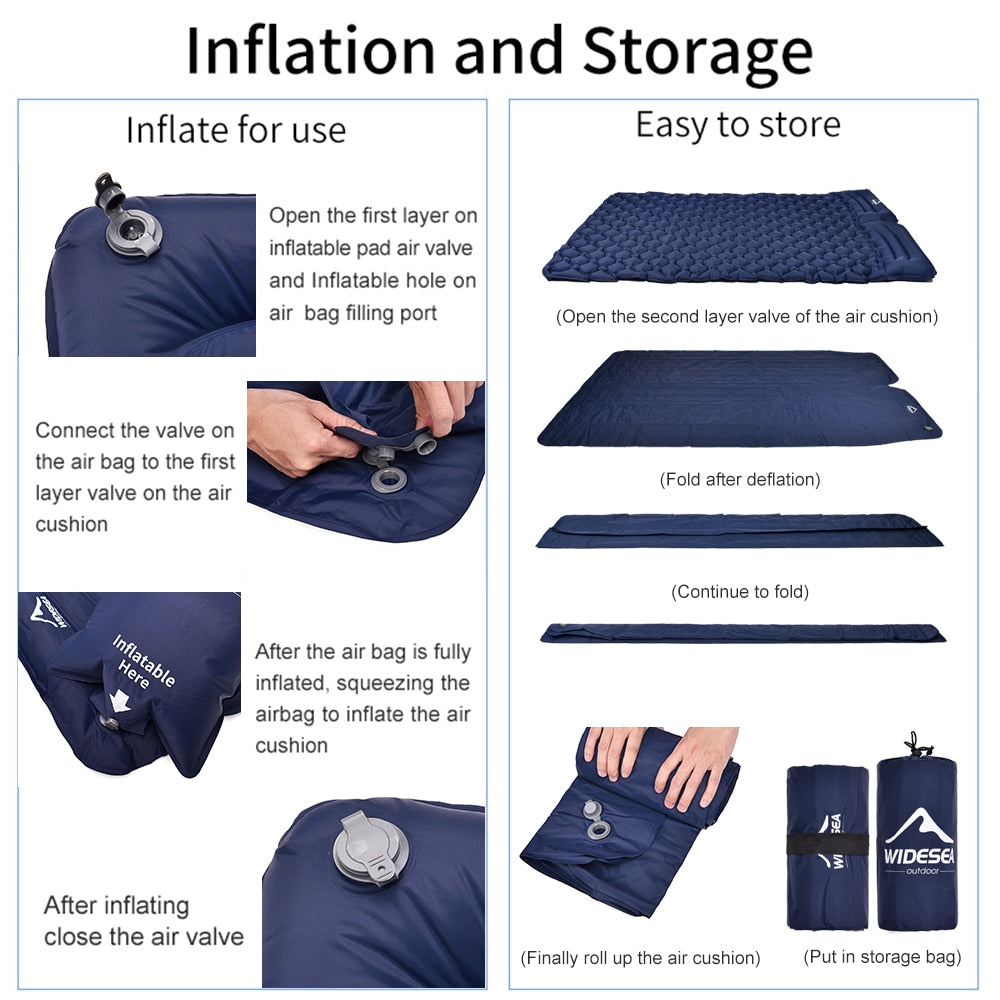 Widesea Double Inflatable Outdoor Sleeping Pad