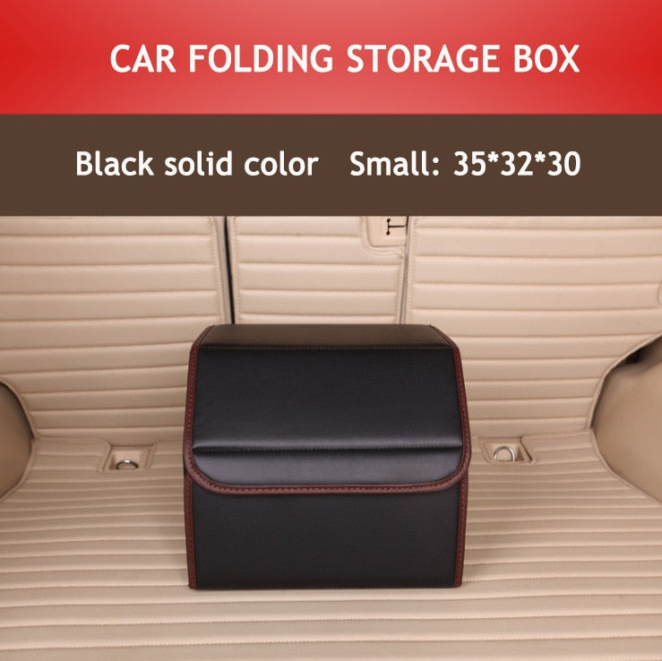 Car Trunk Box Storage Organizer PU Leather