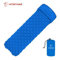 Hitorhike Inflatable mattress Cushion Sleeping Pad Mat Fast Filling Air Moistureproof Camping beach Mat With Pillow Sleeping Pad