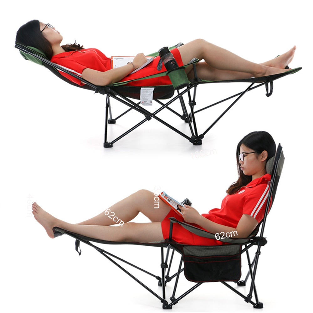 Outdoor Folding Camping Chair with Footrest