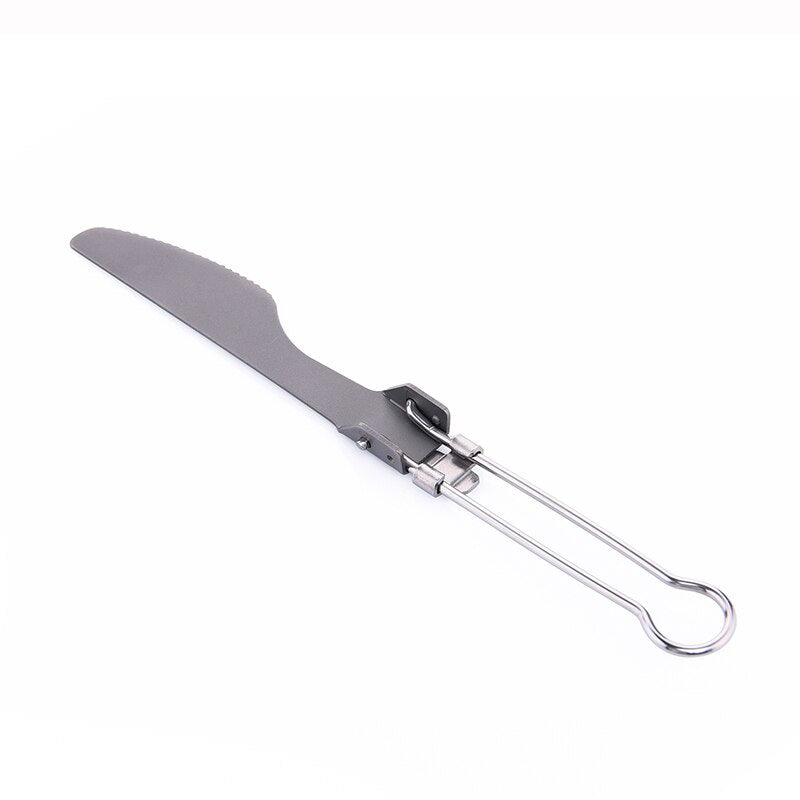 Widesea Titanium Spoon Fork Knife Set Ultralight Camping Utensils