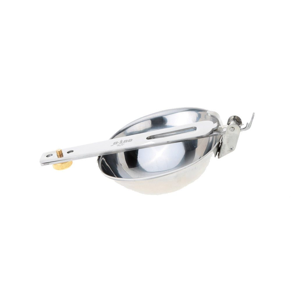 Outdoor Camping Tableware Foldable Spoon Soup Ladle Stainless Steel Abrasion-resistant Portable Cooking Spoon Utensil Spoon Tool