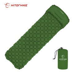 Hitorhike Inflatable mattress Cushion Sleeping Pad Mat Fast Filling Air Moistureproof Camping beach Mat With Pillow Sleeping Pad