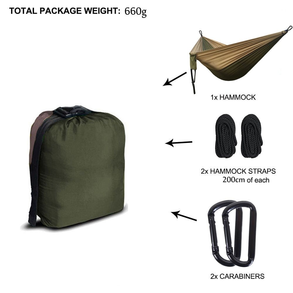 Camping Parachute Hammock Survival Garden Outdoor Furniture Leisure Sleeping Hamaca Travel Double Hammock