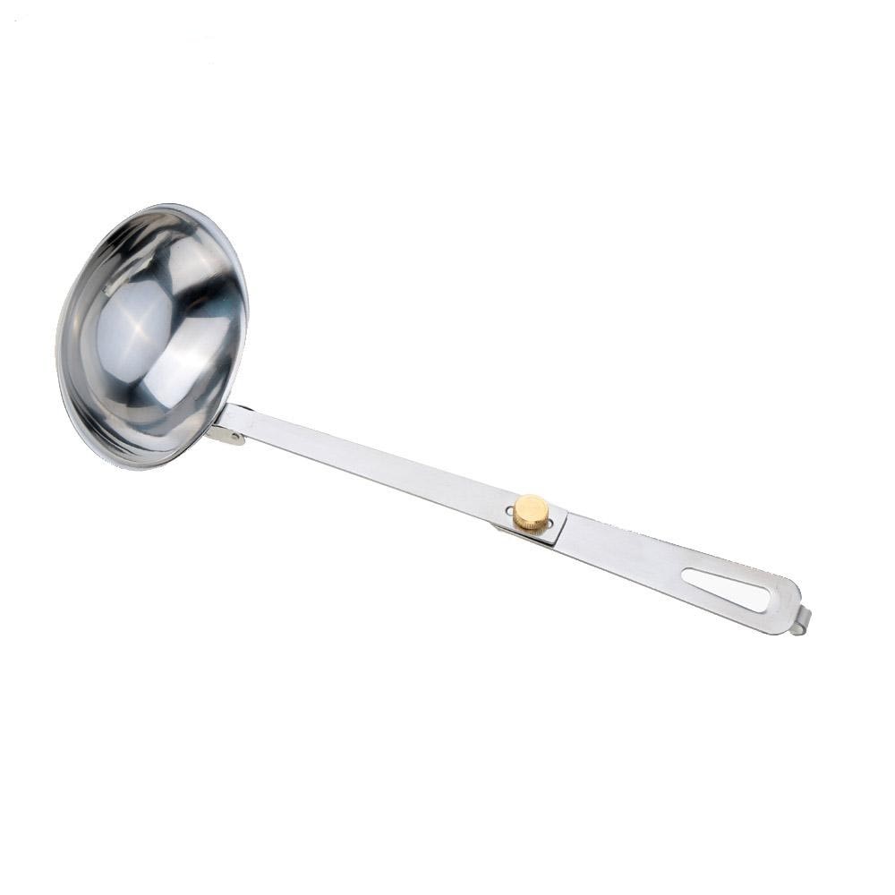 Outdoor Camping Tableware Foldable Spoon Soup Ladle Stainless Steel Abrasion-resistant Portable Cooking Spoon Utensil Spoon Tool
