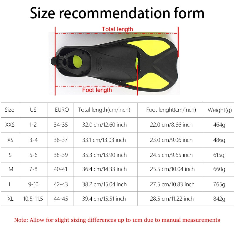 Water Sports Comfort Swimming Flippers