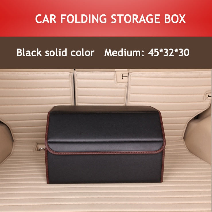 Car Trunk Box Storage Organizer PU Leather