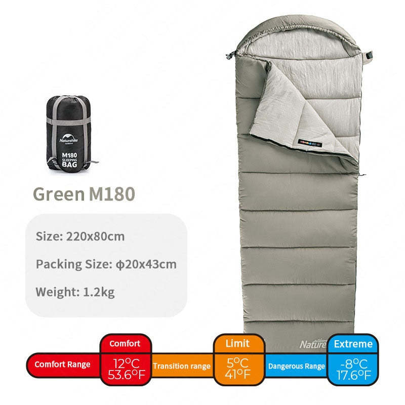 Naturehike Envelope Hooded Cotton Sleeping Bag