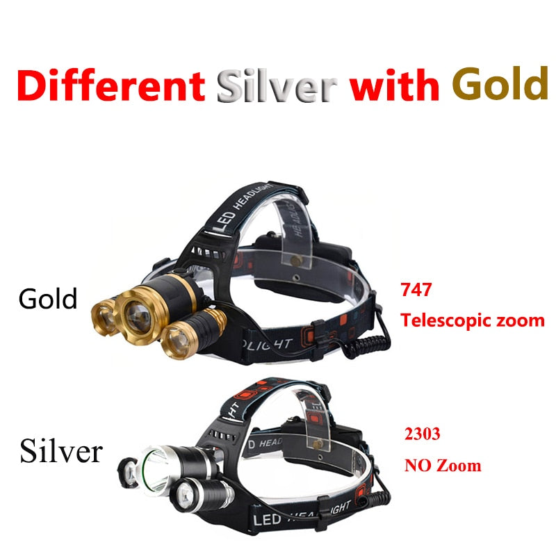 Zoomable 13000LM LED T6 Headlamp