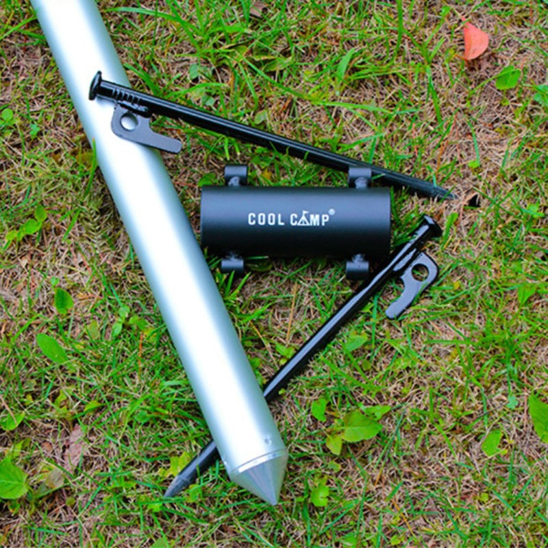 Awning Rod Holder Outdoor Camping Canopy Rod Iron Holder Fixed Tube Reinforced Windproof Tent Awning Pole Accessories