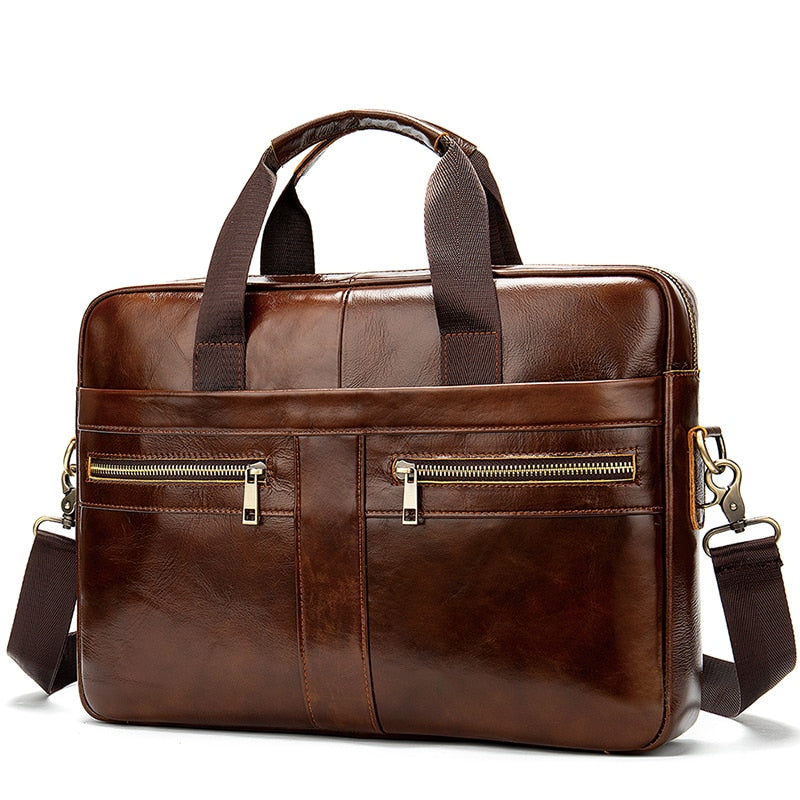 WESTAL Genuine Leather Messenger Bag