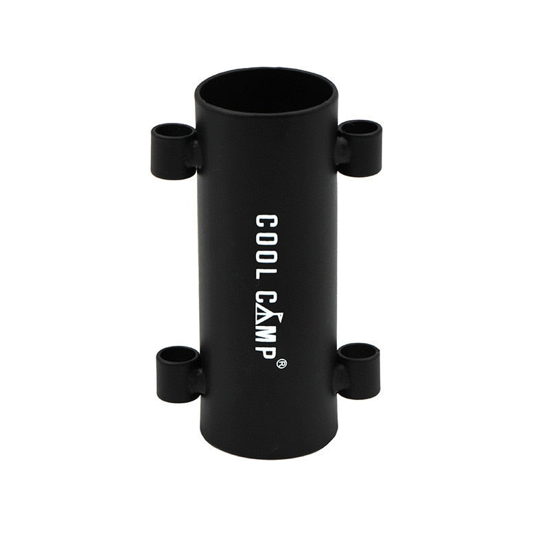 Awning Rod Holder Outdoor Camping Canopy Rod Iron Holder Fixed Tube Reinforced Windproof Tent Awning Pole Accessories