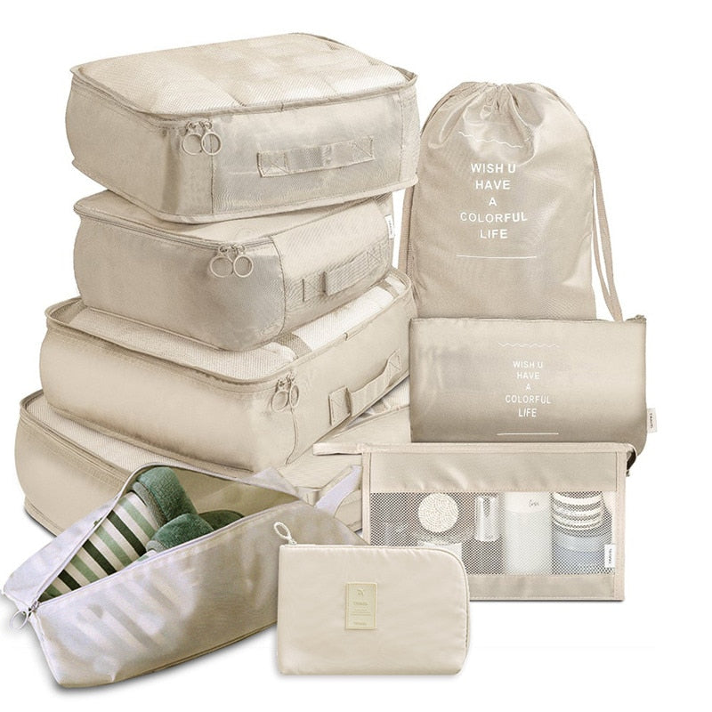 9-Piece Packing Cube Organizer