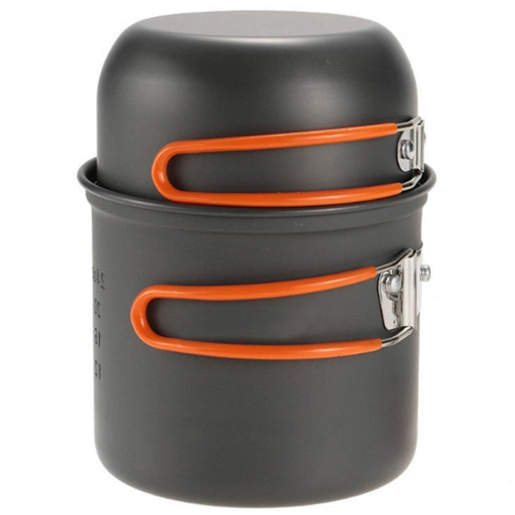 Ultra-light Camping Cookware Utensils Set Outdoor Backpacking Hiking Picnic Cooking Travel Tableware Pot Pan Spoon Fork Knife