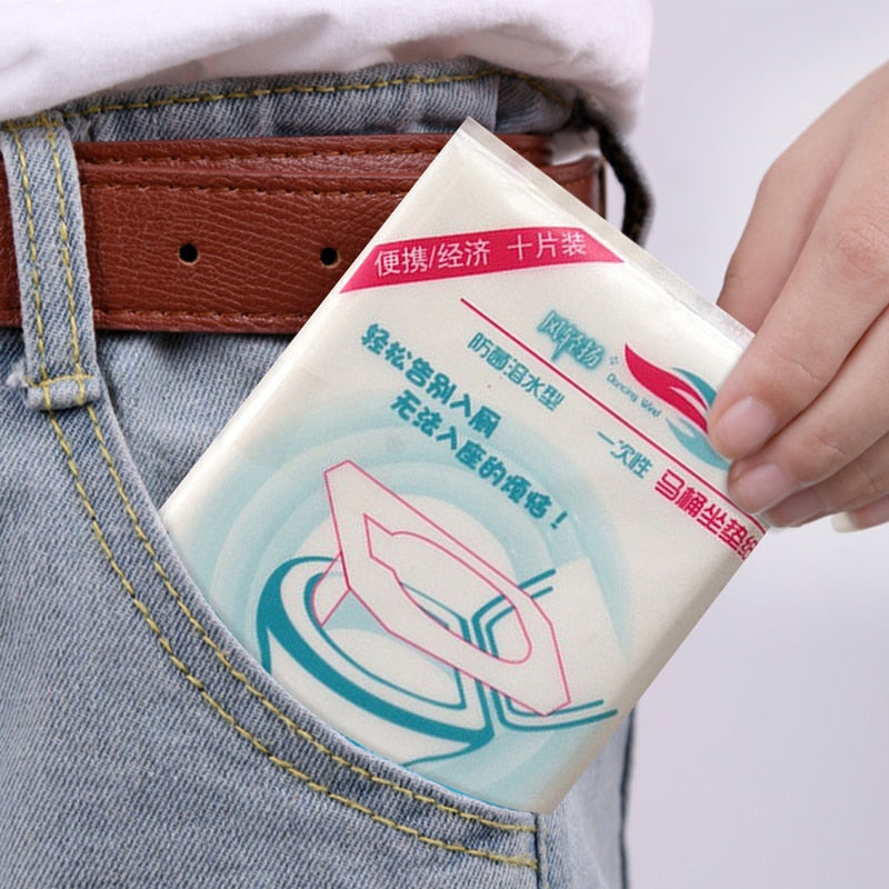10 Packs Disposable Toilet Seat Protector