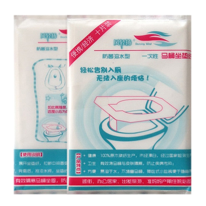 10 Packs Disposable Toilet Seat Protector