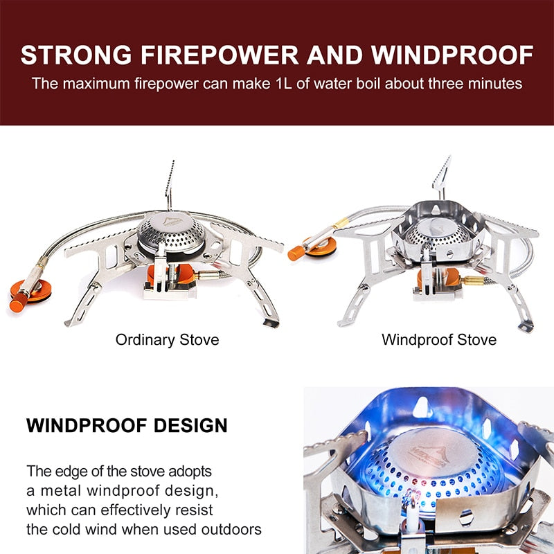 Widesea Outdoor Camping Wind Proof Gas Burner