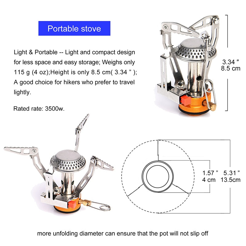 Widesea Camping Ultra-light Cookware Pots Set & Burner