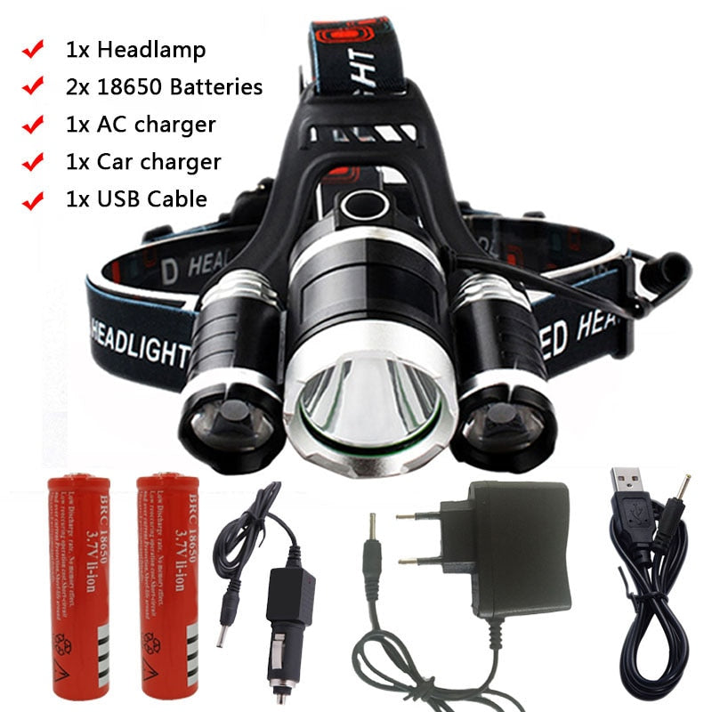 Zoomable 13000LM LED T6 Headlamp