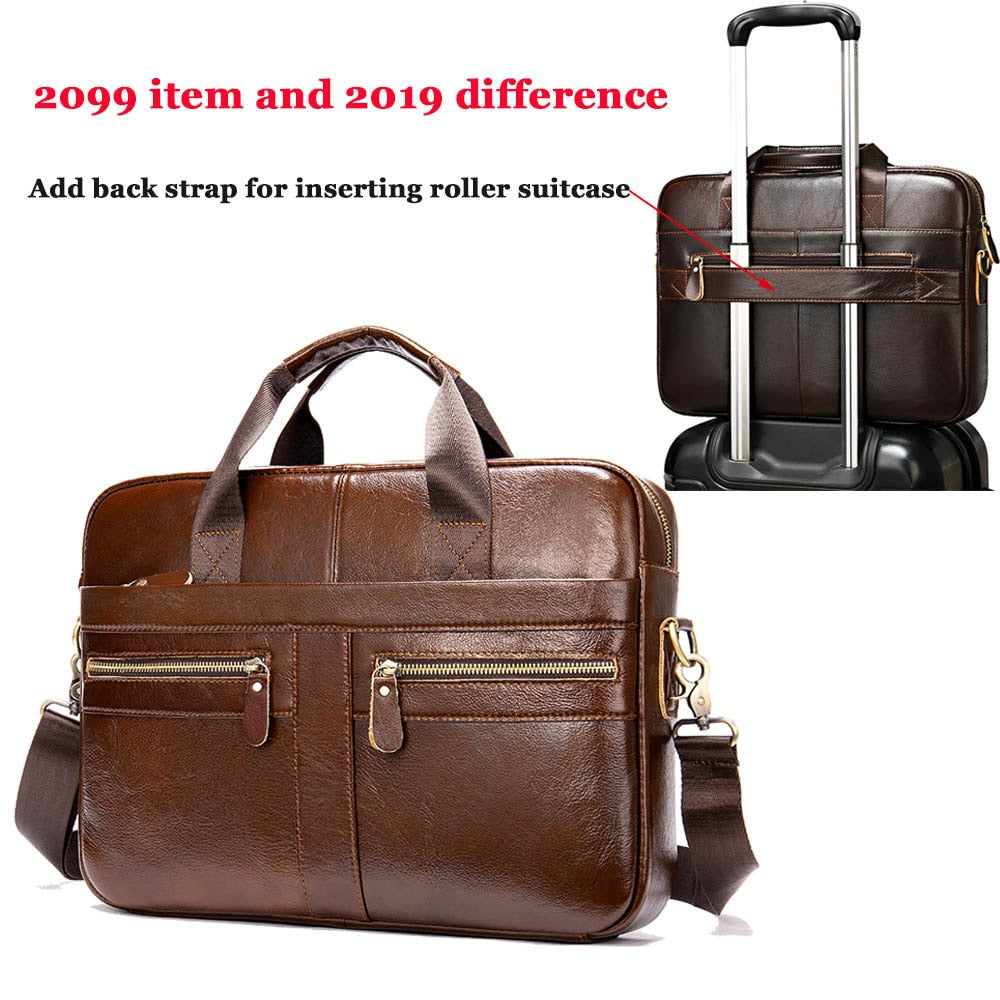 WESTAL Genuine Leather Messenger Bag