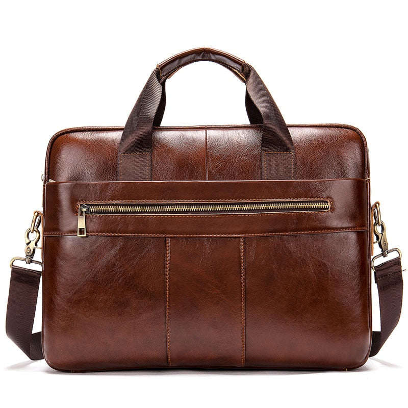 WESTAL Genuine Leather Messenger Bag