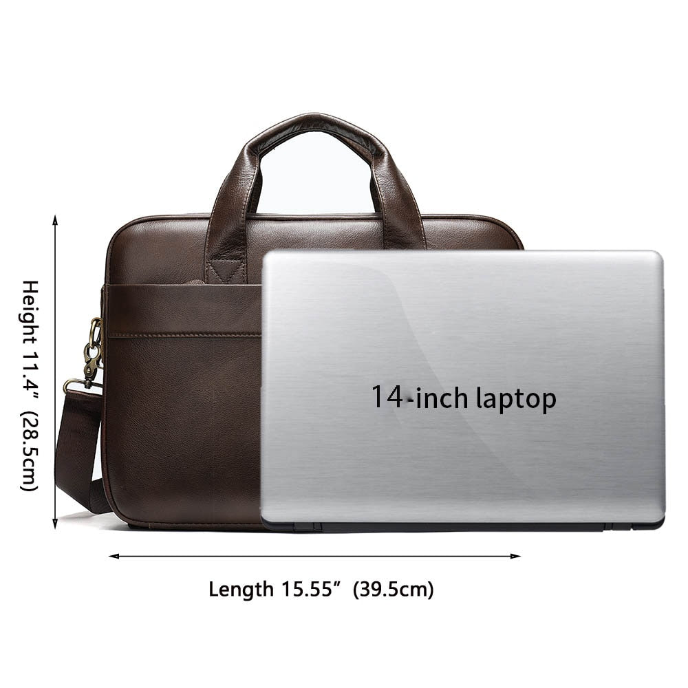 WESTAL Genuine Leather Messenger Bag