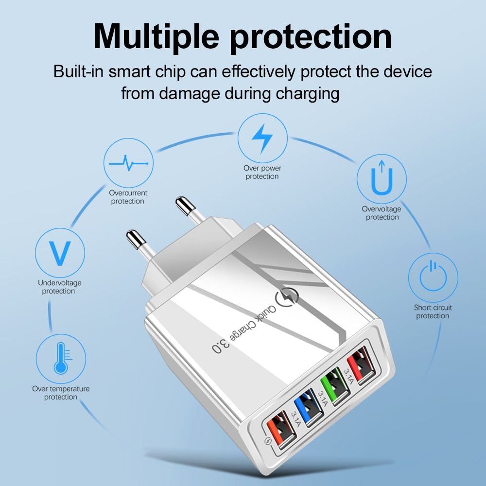 EU/US Plug USB Quick Charger 3.0