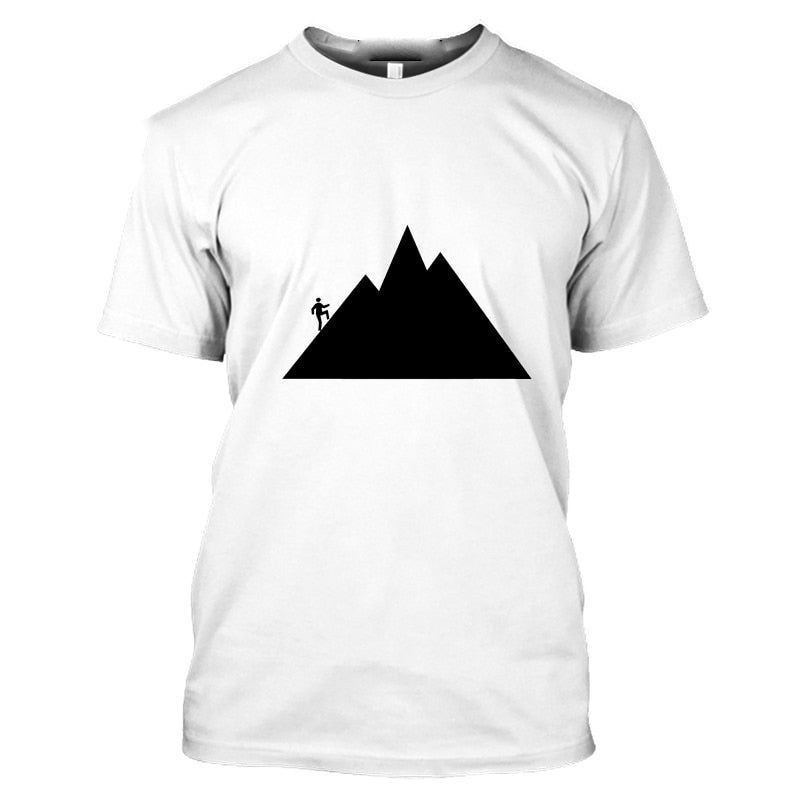 Outdoor Mountain Climbing 3D Print Unisex T-Shirts