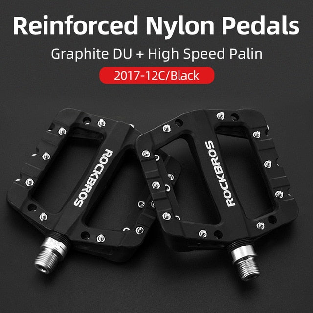 ROCKBROS Nylon Bearings Bike Flat Pedals