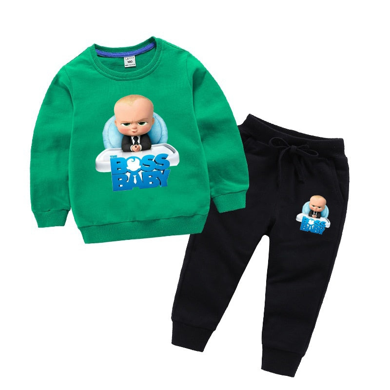 Boys Printed Sweatshirts Set
