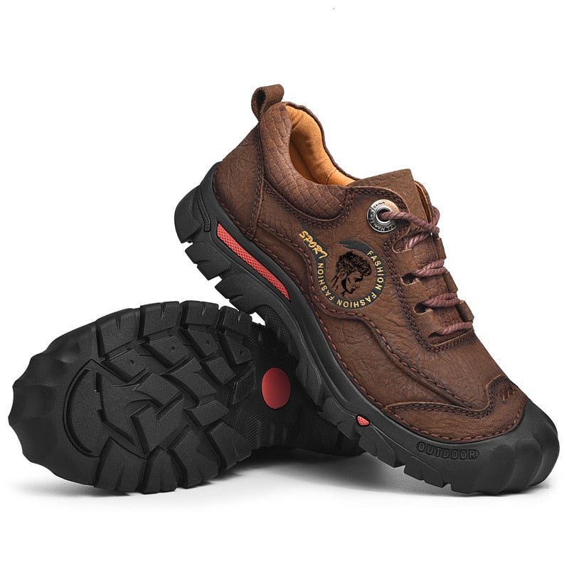 Outdoor Camping Hiking Shoes Men Genuine Leather