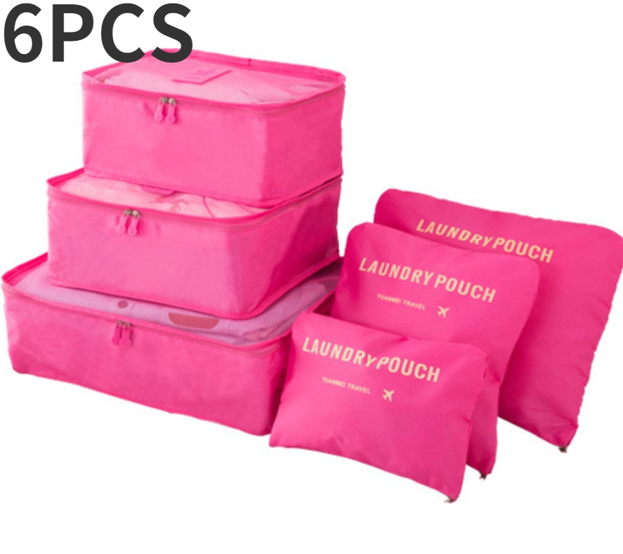6/7 Pieces Set Waterproof Travel Organizer