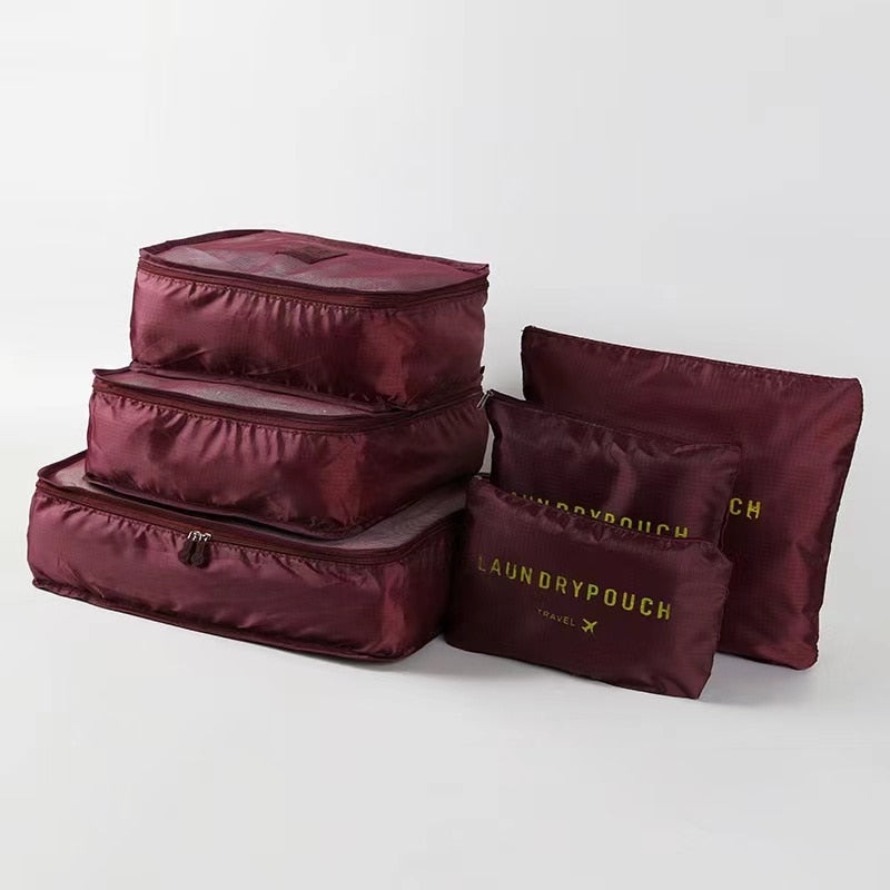 6-Piece Travel Bag Organizer