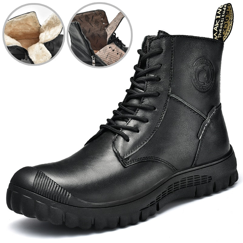 HIKEUP Padded Martin Hiking Boots