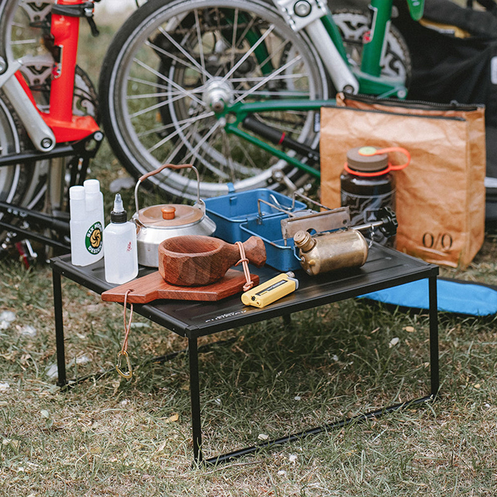 Portable Folding Picnic Table Lightweight Aluminum Alloy Hiking Camping Table ith Carring Bag Beach Desk Outdoor Furniture