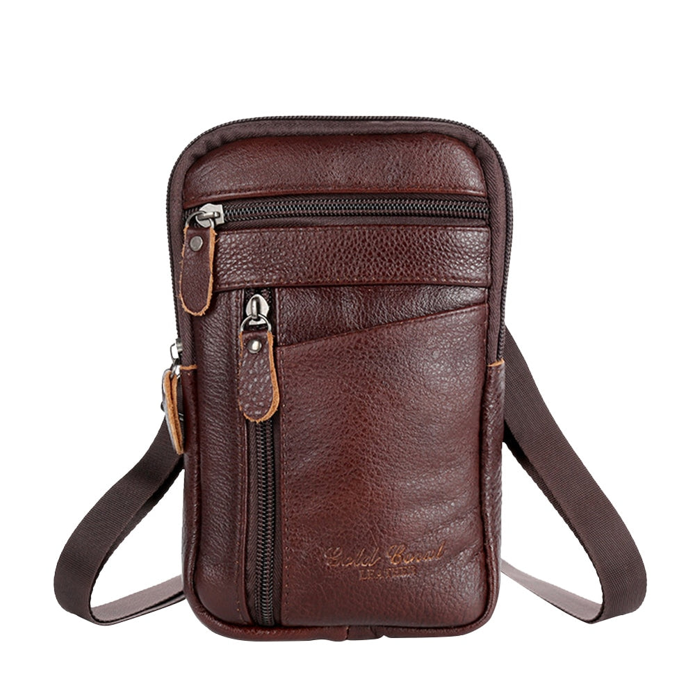 Genuine Leather Cross-body Belt Bag