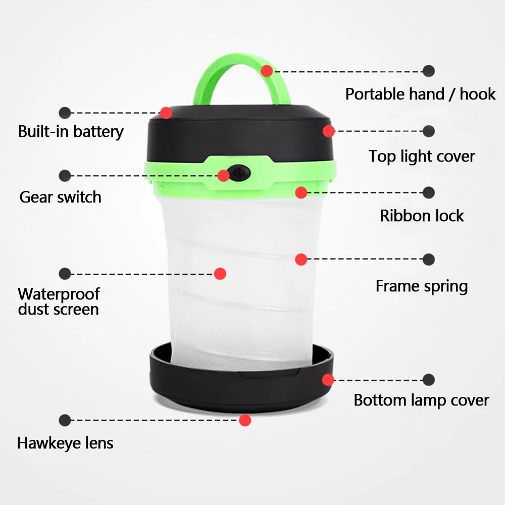 Pocketman Telescopic Foldable LED Camping Lantern
