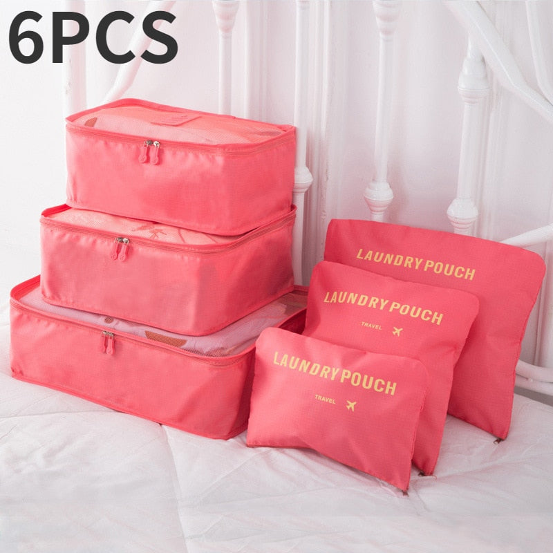 6/7 Pieces Set Waterproof Travel Organizer