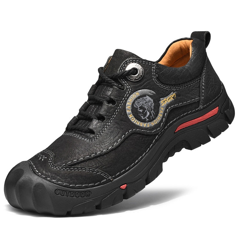 Outdoor Camping Hiking Shoes Men Genuine Leather