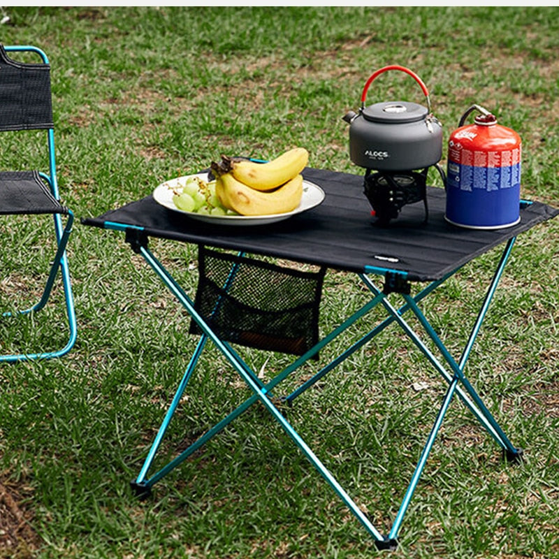MOBI GARDEN Folding Table Mobile Customer Outside Aluminum Alloy Ultra Light Portable Picnic Camping Storage Box Small Table