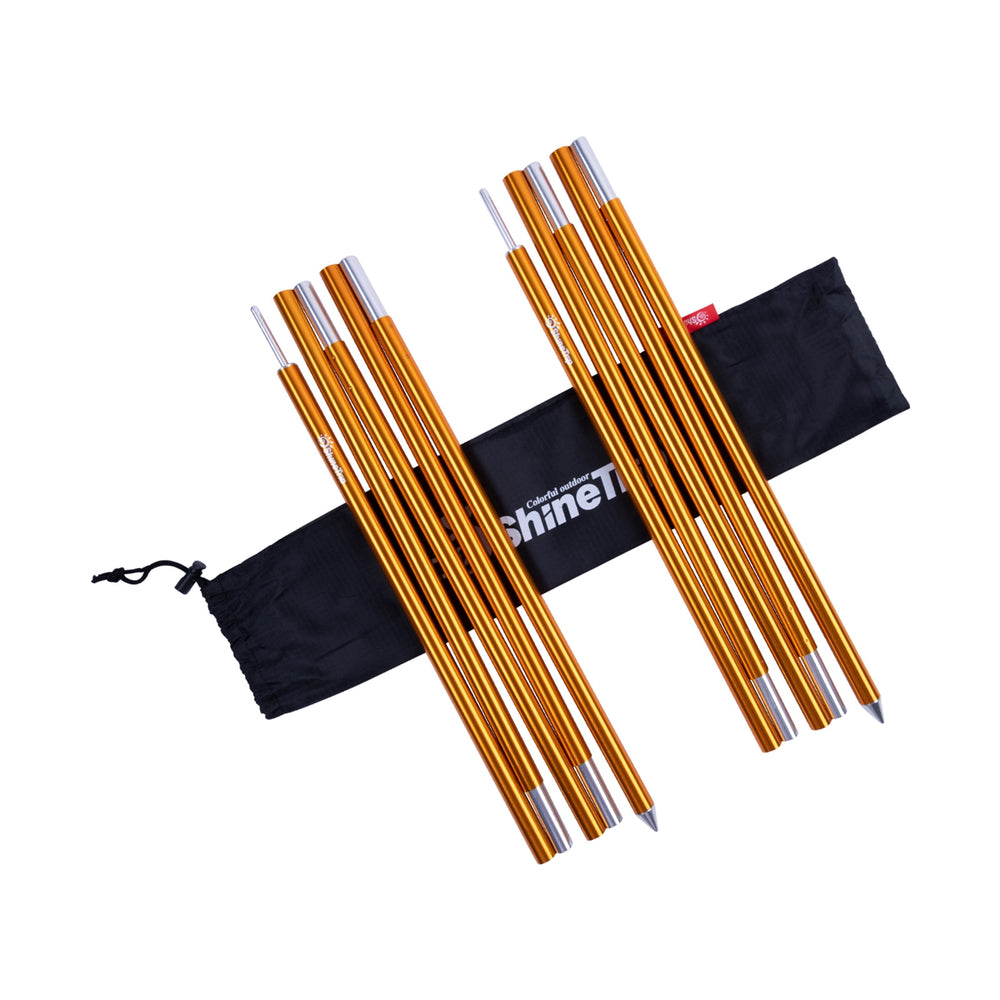 Goture 1pair 12 Sections Lightweight Tent Rod 1.8M 7705 Aluminum Tarp Pole Tent Poles Accessories with Bags For Outdoor Camping